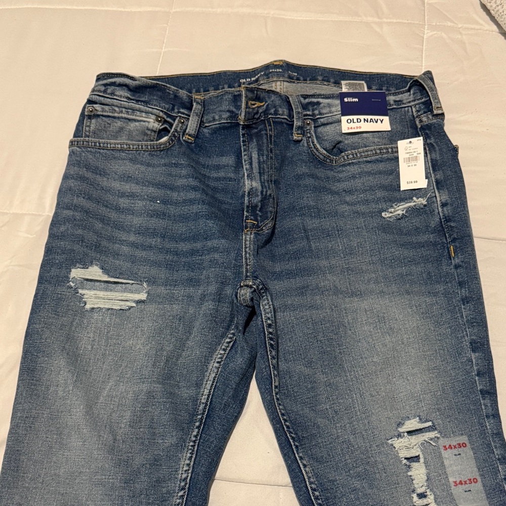 Old Navy Men's Distressed Denim Jeans